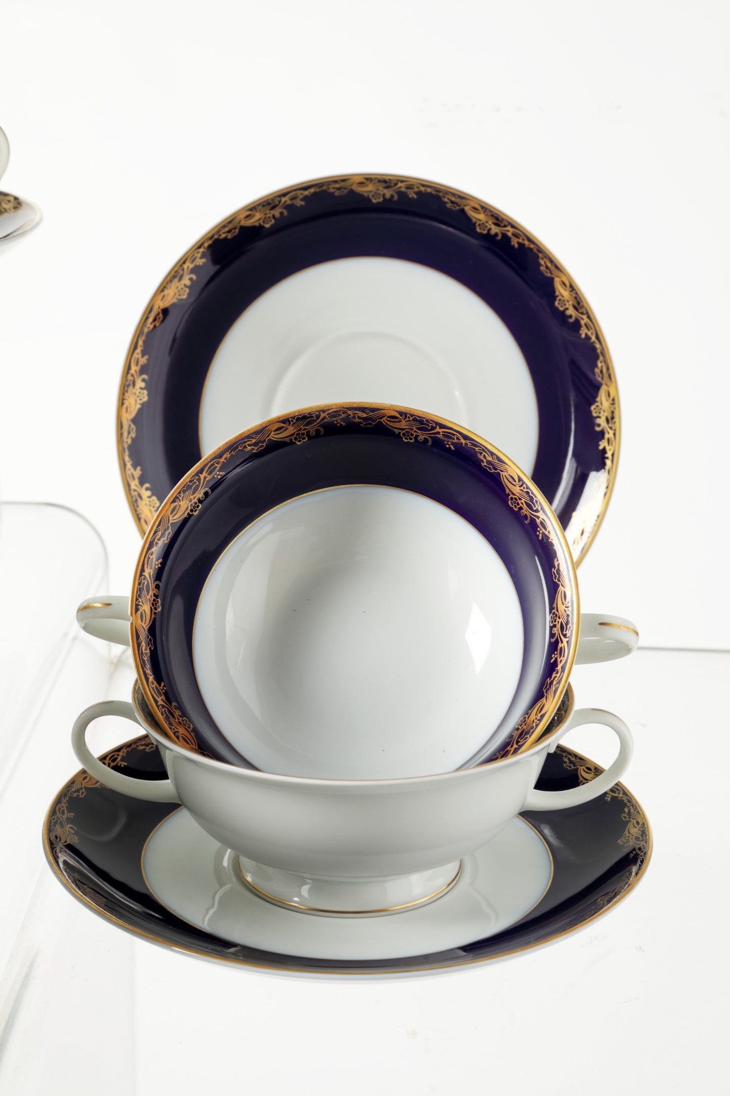 Servizo da consommé Rosenthal blu gold anni 60