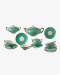 Persian green Art Deco tea service