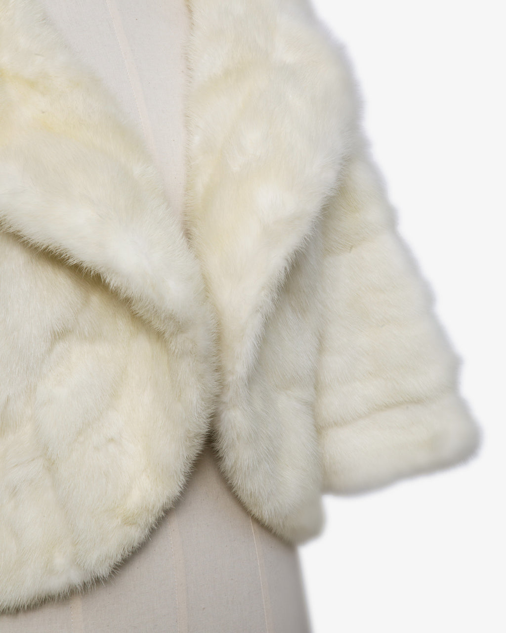 70s White Mink Jacket by Cicogna RomaWhite mink jacket