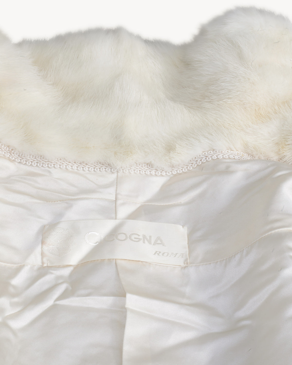 70s White Mink Jacket by Cicogna RomaWhite mink jacket