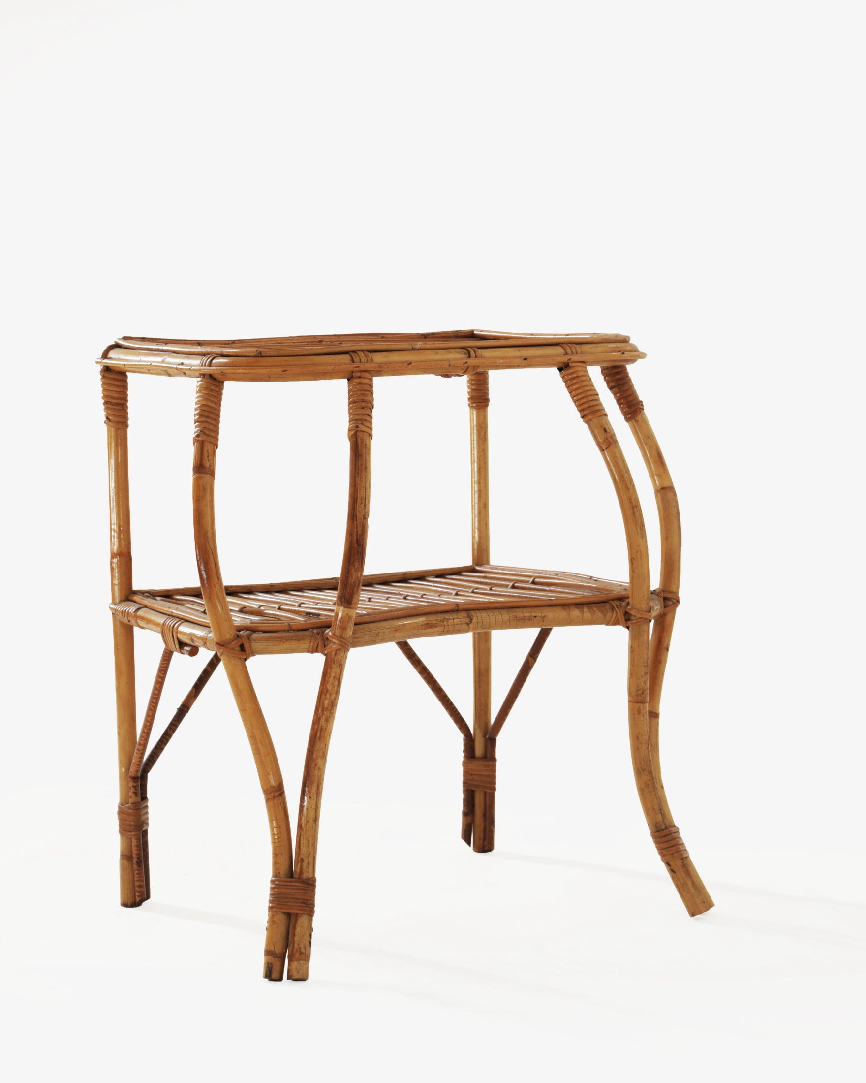 Small 1960s bamboo table