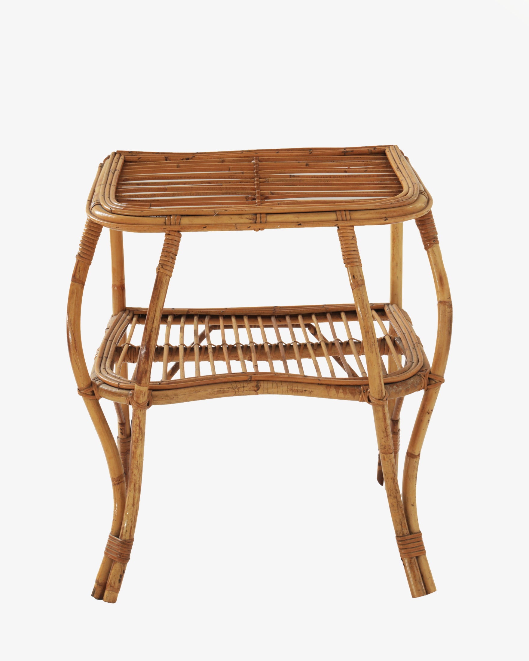 Small 1960s bamboo table
