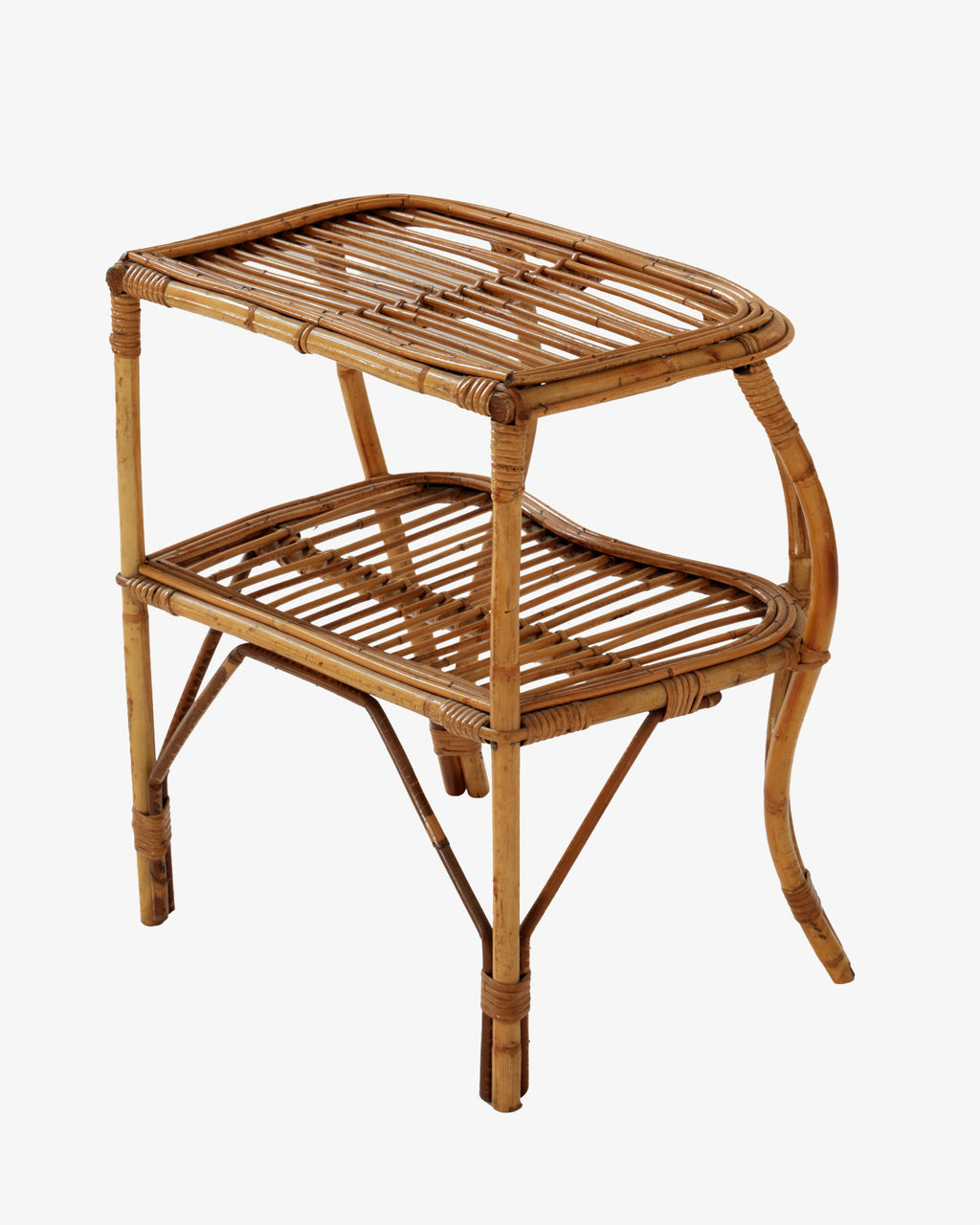 Small 1960s bamboo table