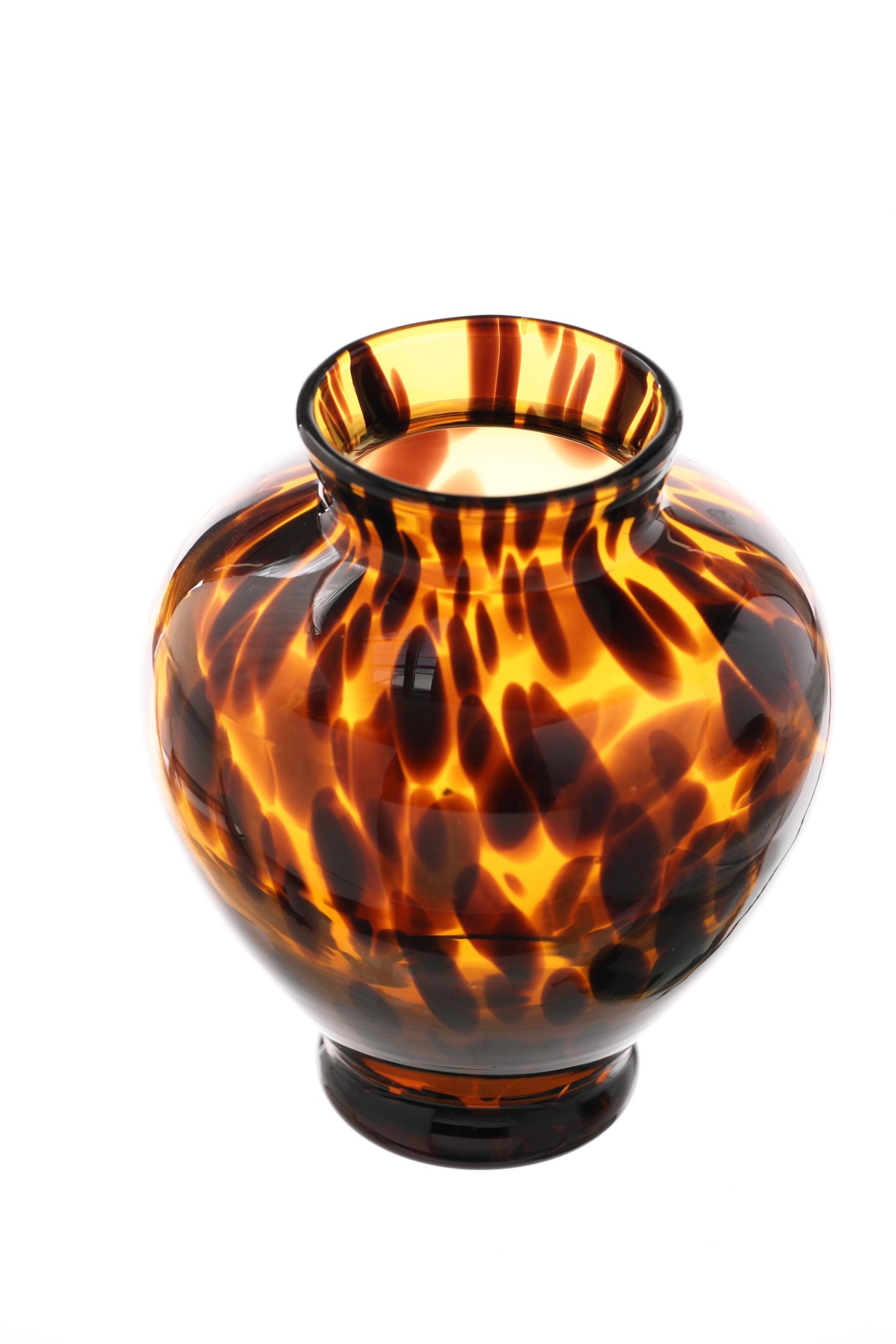 Small spotted glass vase from the 70s