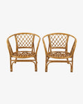 Coppia poltrone bamboo anni 60