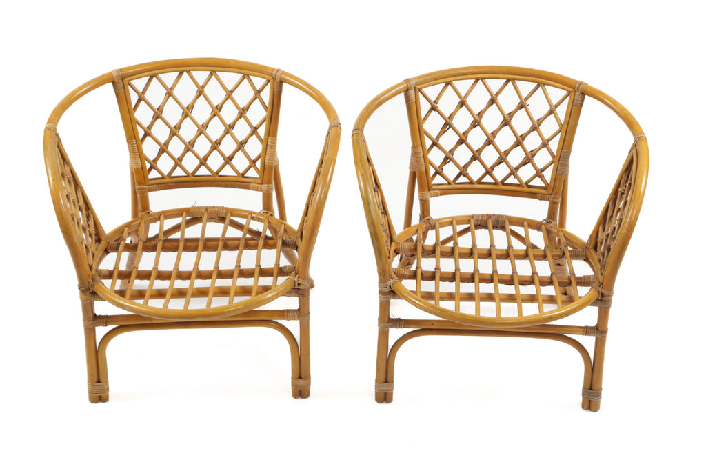 Coppia poltrone bamboo anni 60