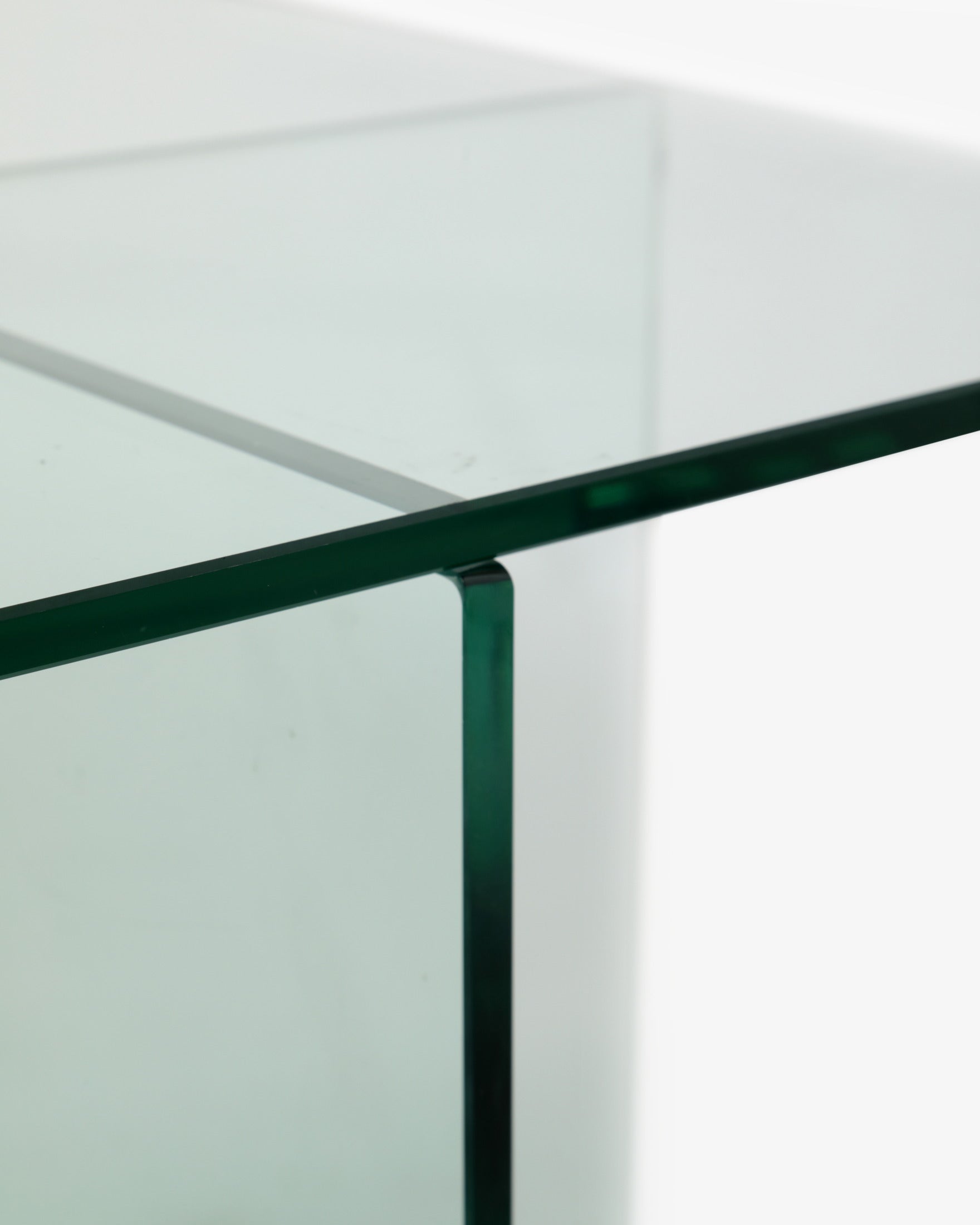 1970s square glass living room table
