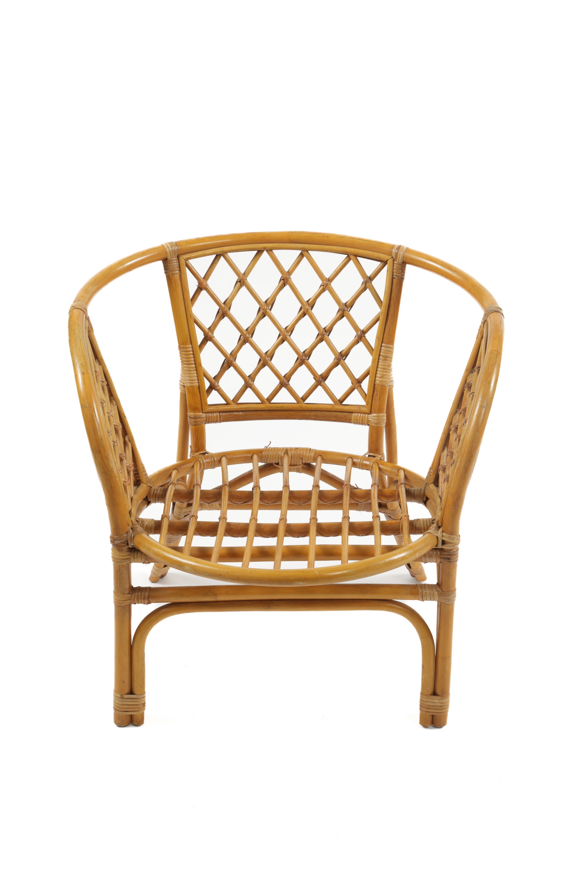 Pair of 60's bamboo armchairs