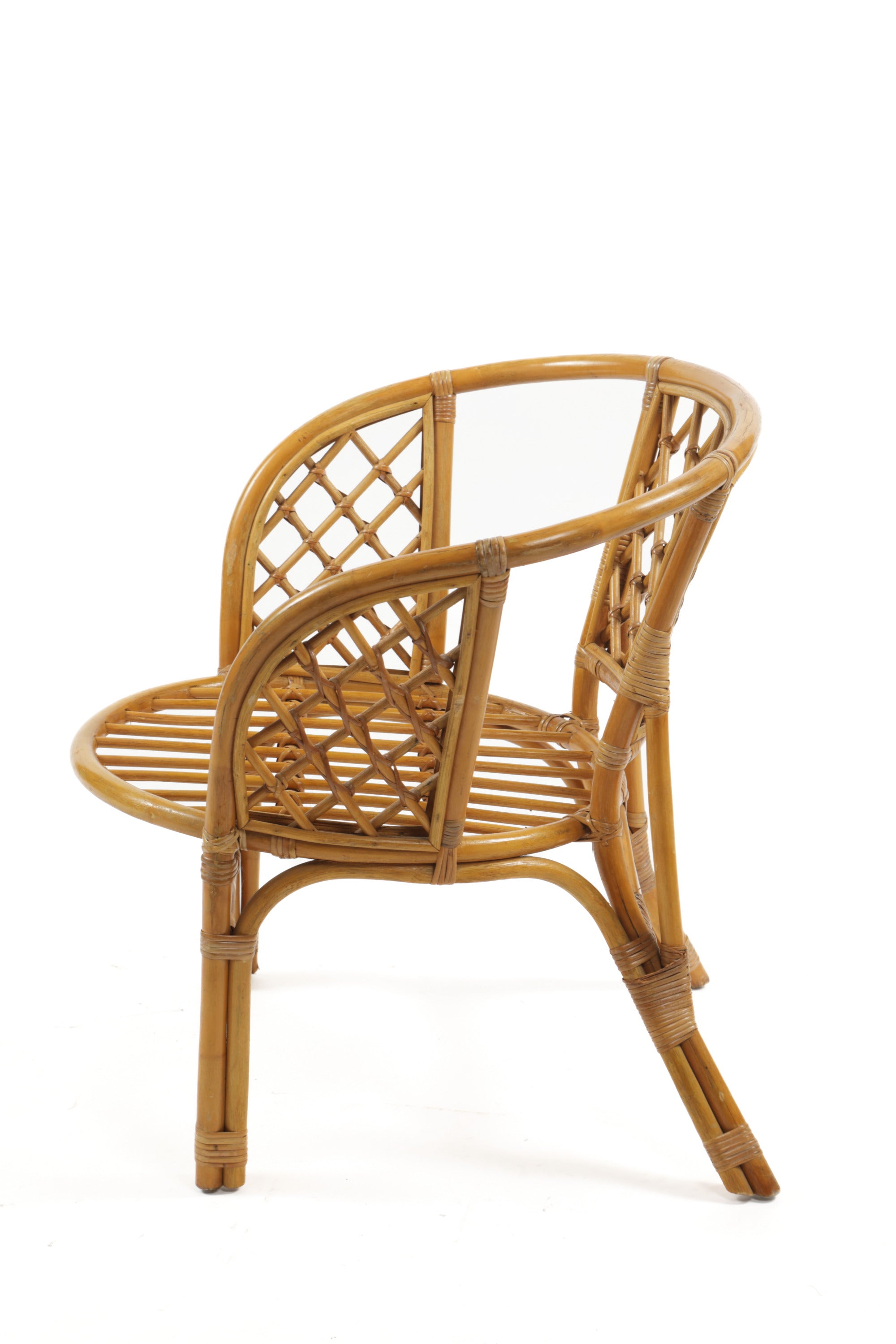 Pair of 60's bamboo armchairs