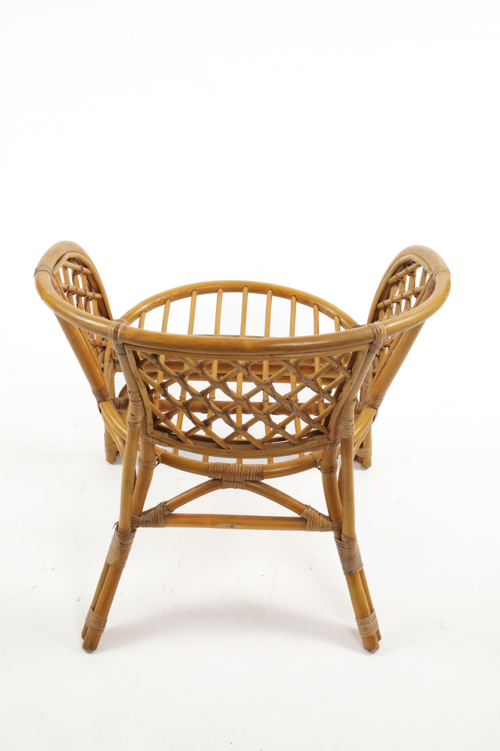 Pair of 60's bamboo armchairs