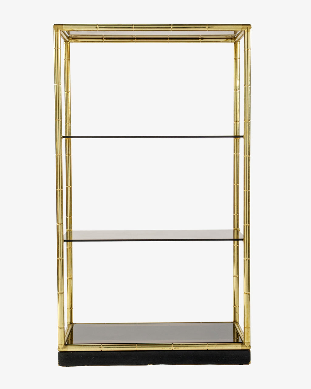 Libreria ottone bamboo quattro ripiani anni 70