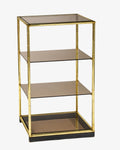 Libreria ottone bamboo quattro ripiani anni 70