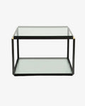 80's black lacquered living room table
