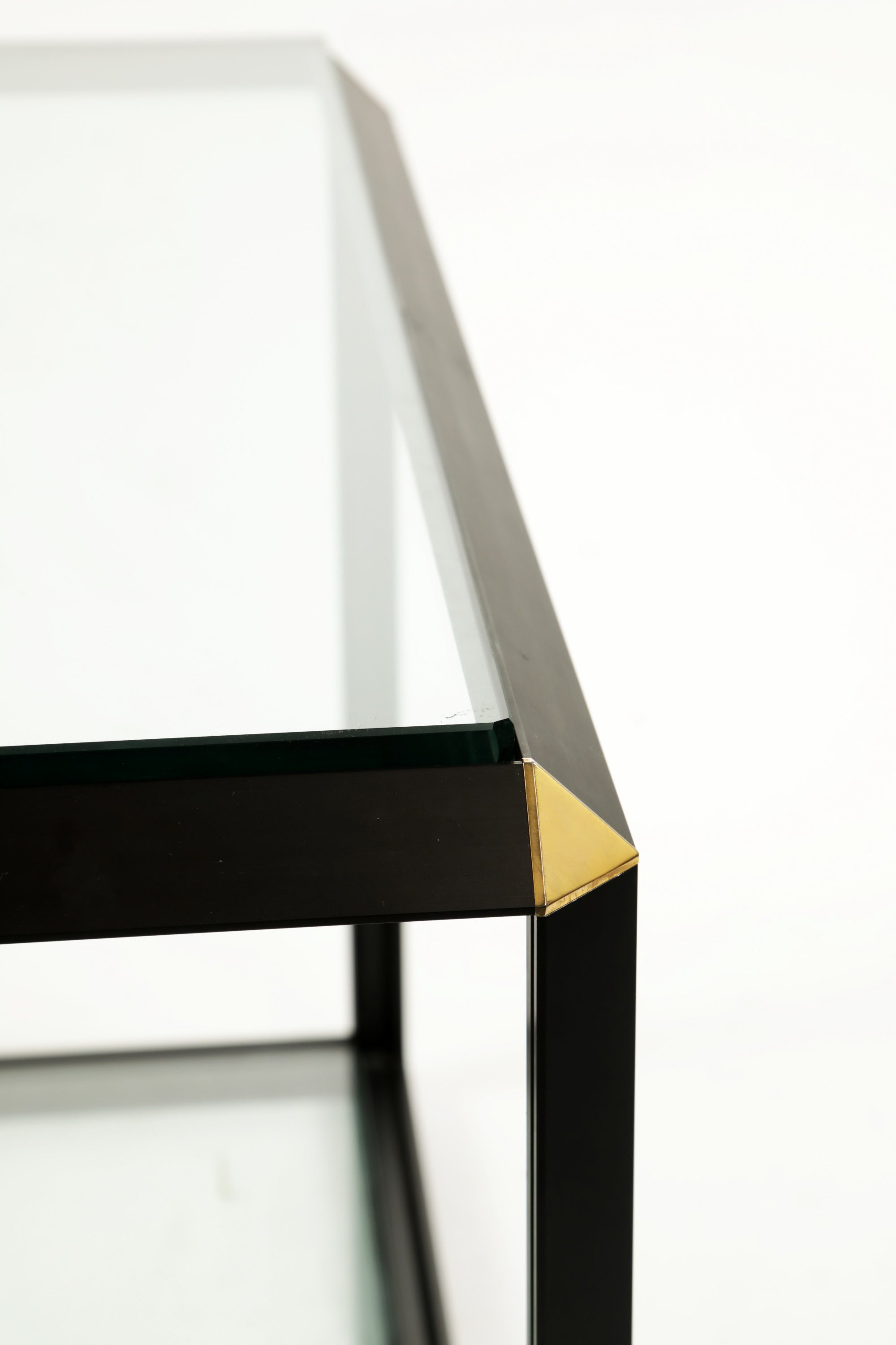 80's black lacquered living room table
