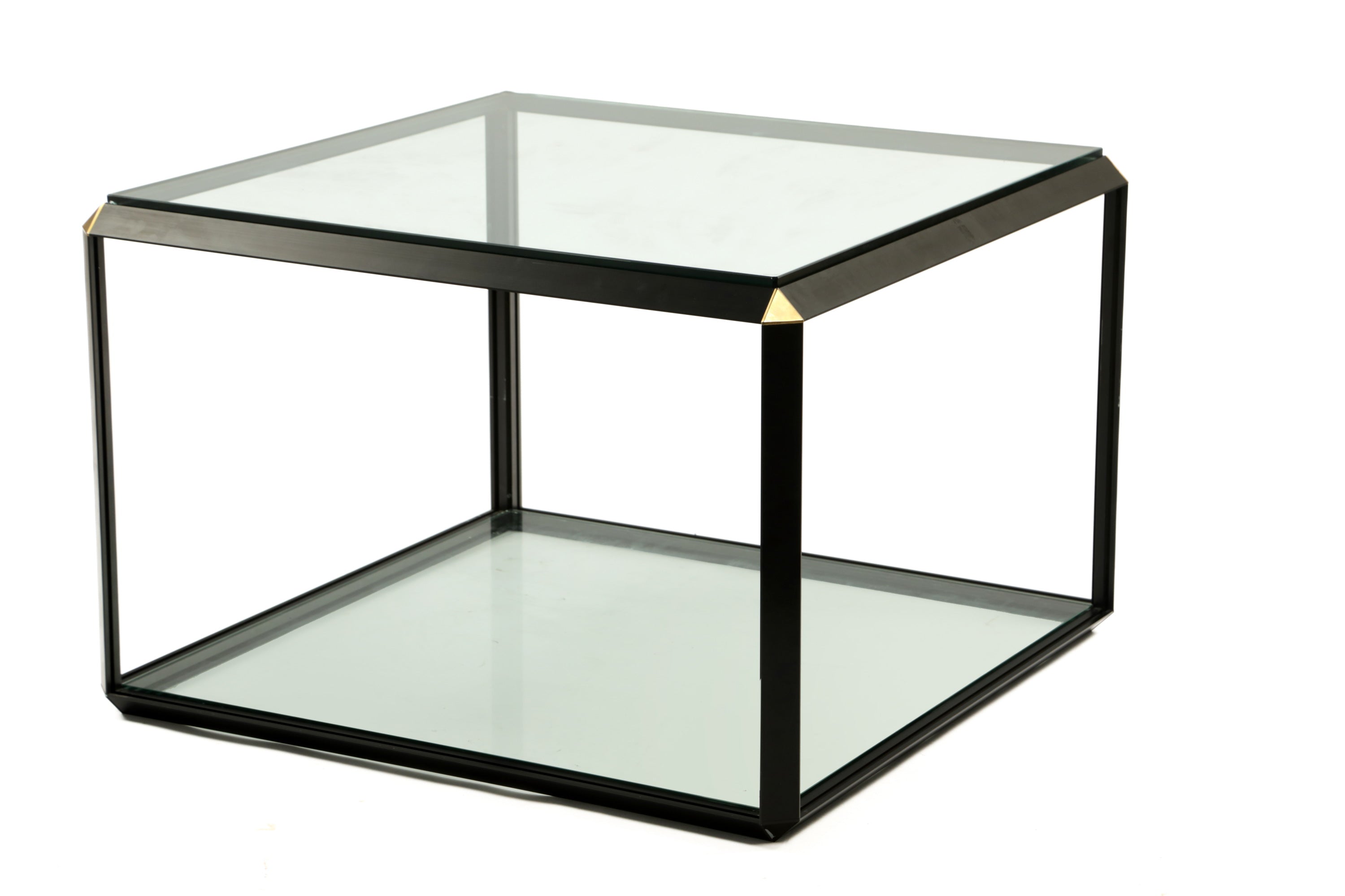 80's black lacquered living room table