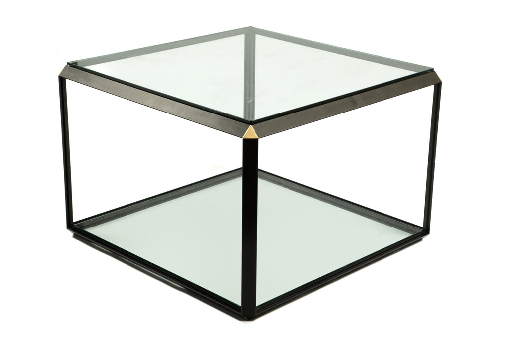80's black lacquered living room table