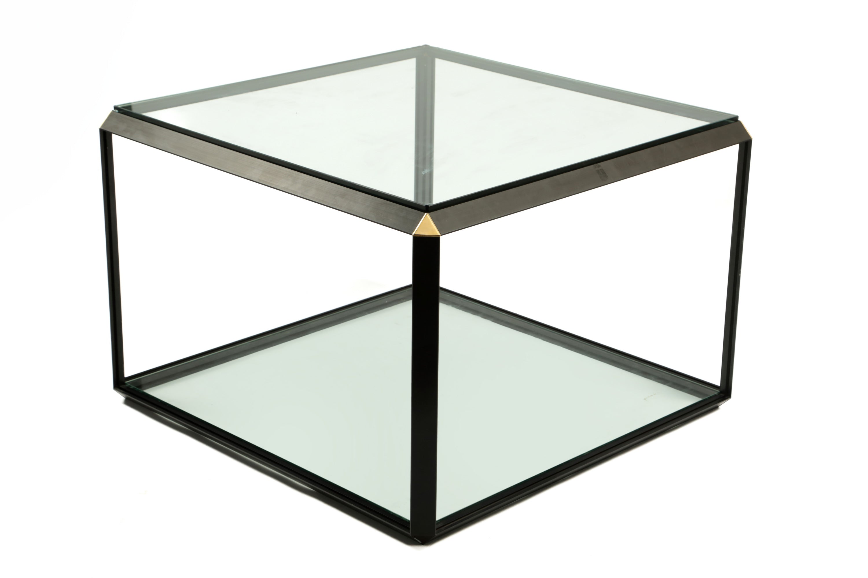 80's black lacquered living room table