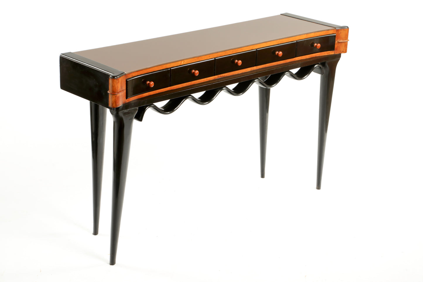 Osvaldo Borsani black lacquered console