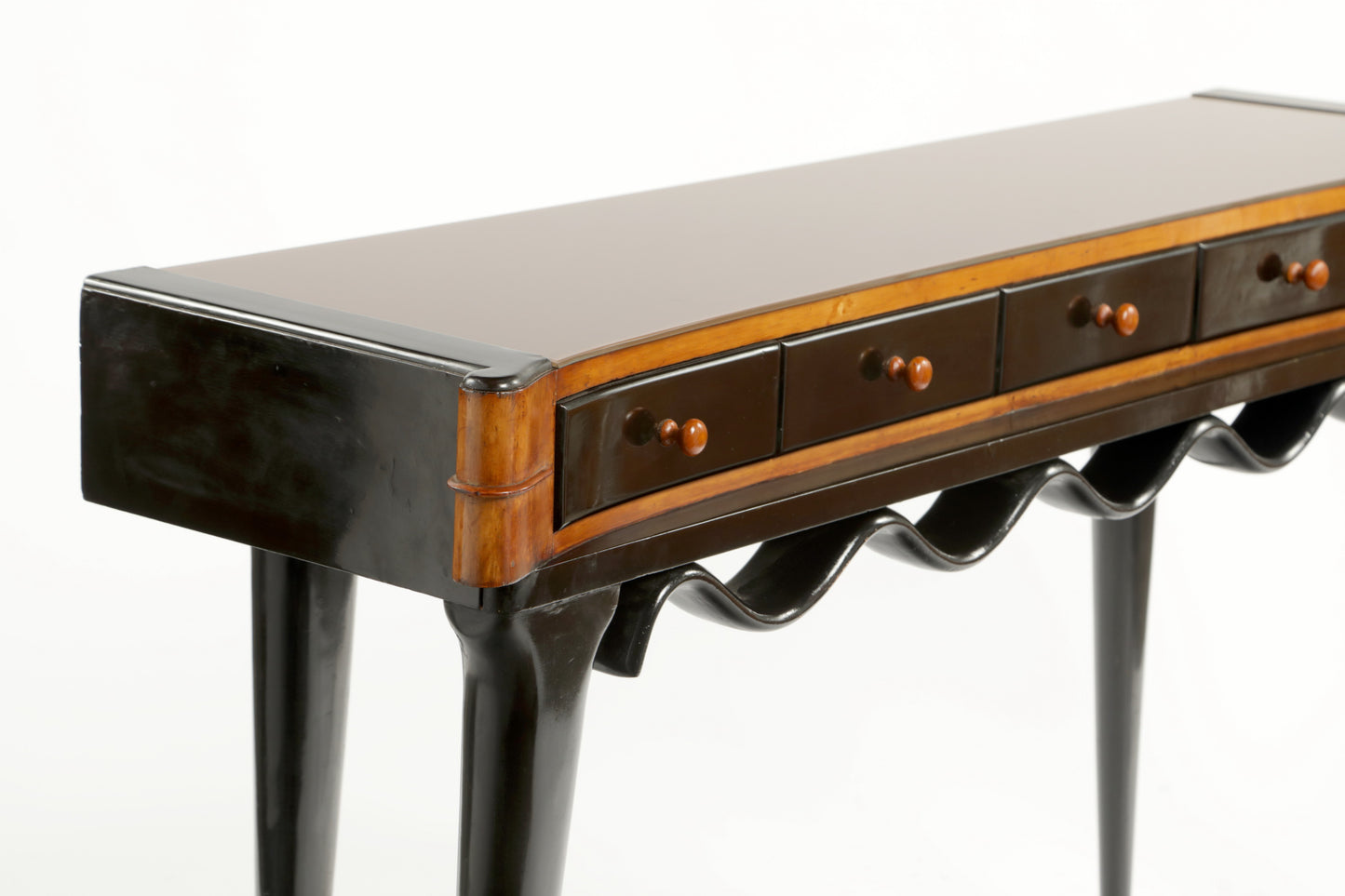 Osvaldo Borsani black lacquered console