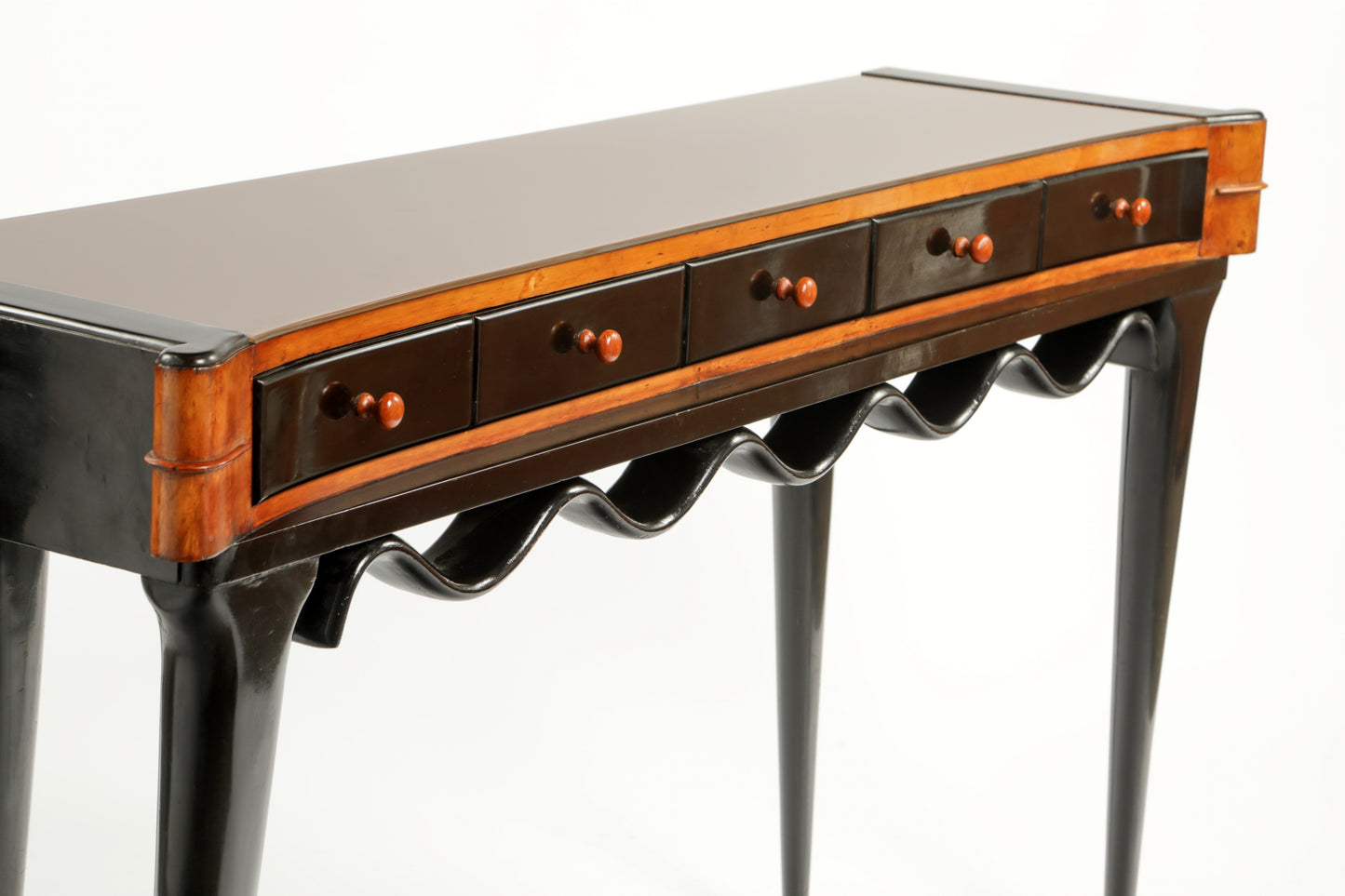 Osvaldo Borsani black lacquered console