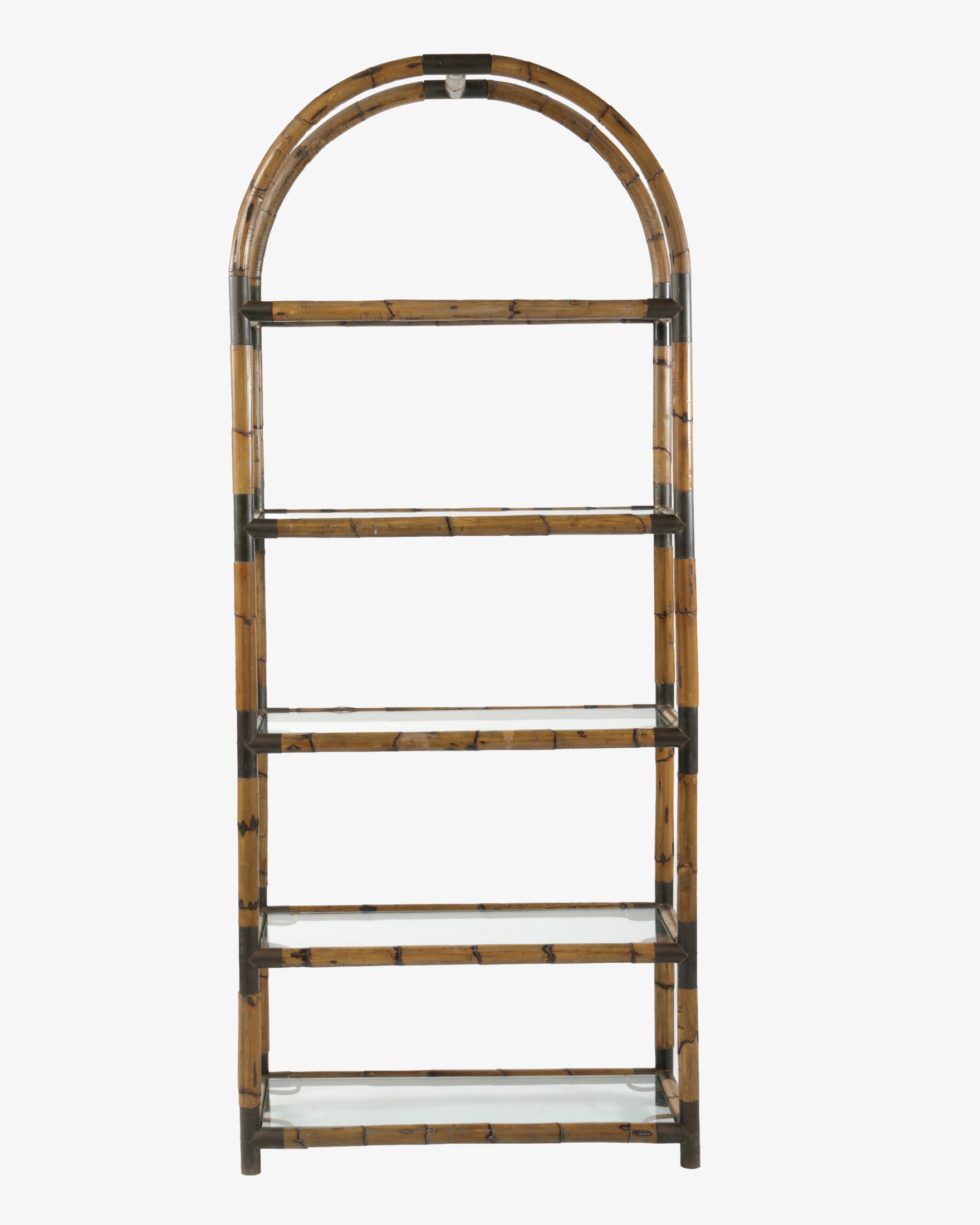 Libreria ad arco bamboo anni 70