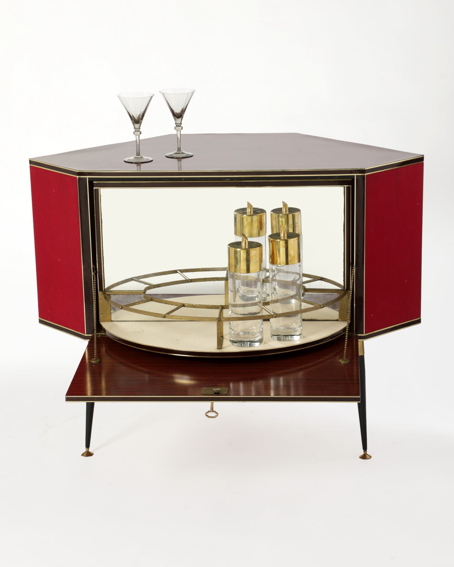 Mobile bar diamante rosso anni 60