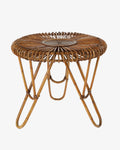 Small round bamboo table from the 1960s