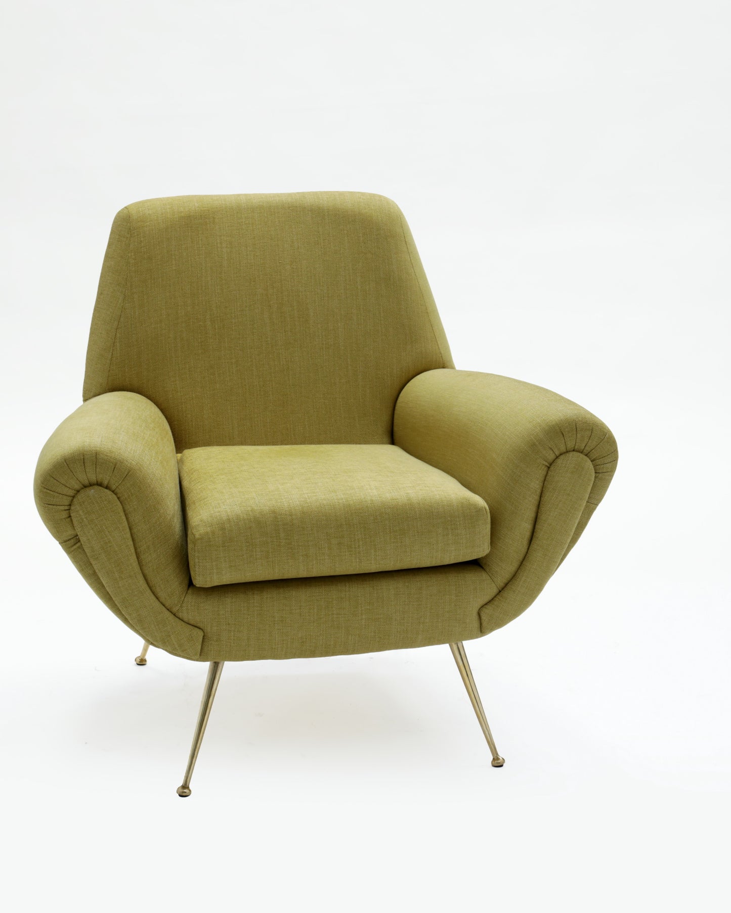 Coppia poltrone anni 50 senape reinterpretato t r  i p l e f