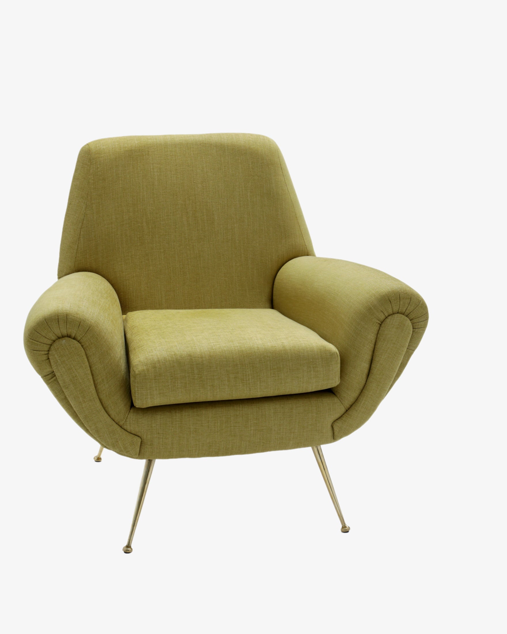 Pair of 1950s mustard armchairs