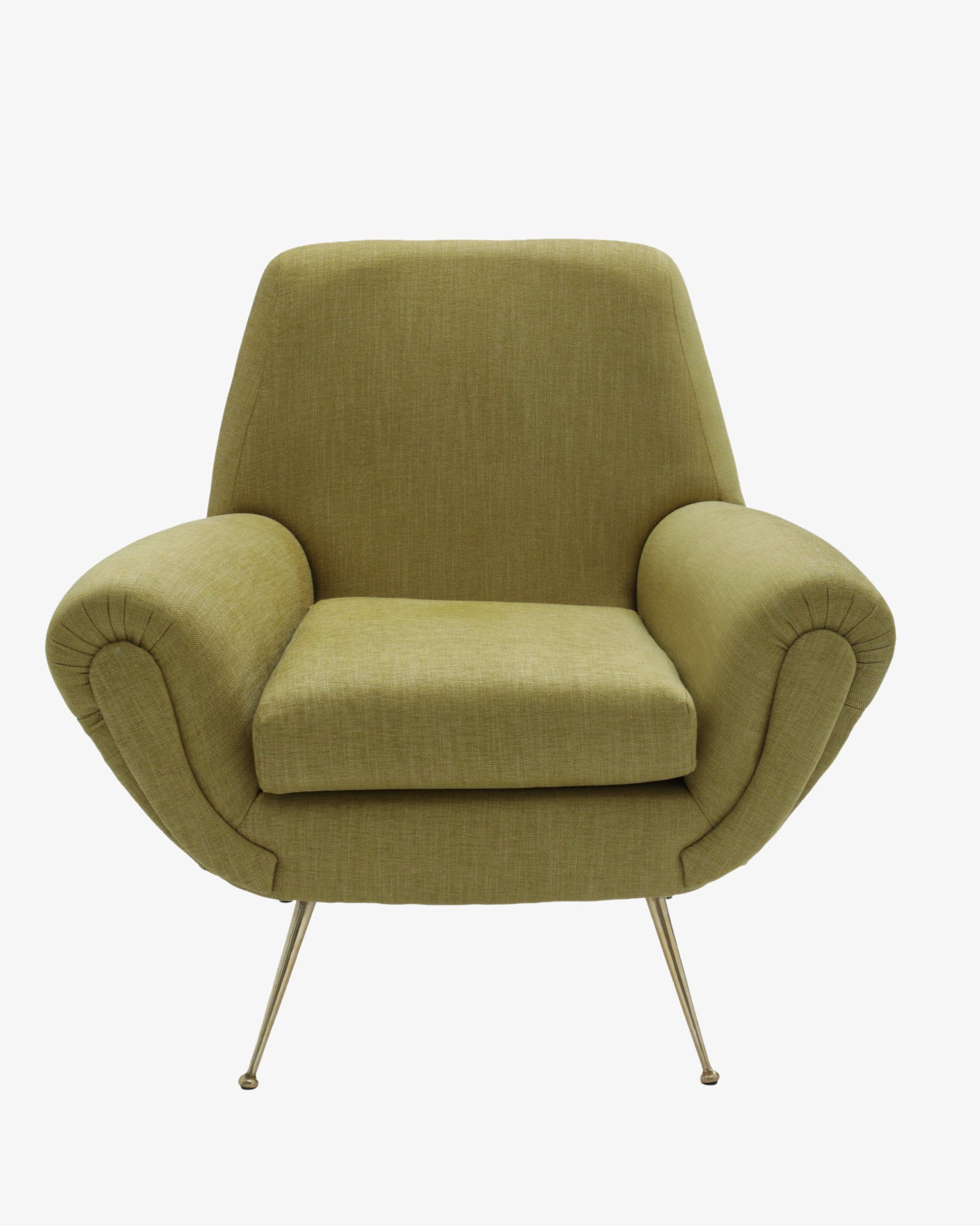 Pair of 1950s mustard armchairs