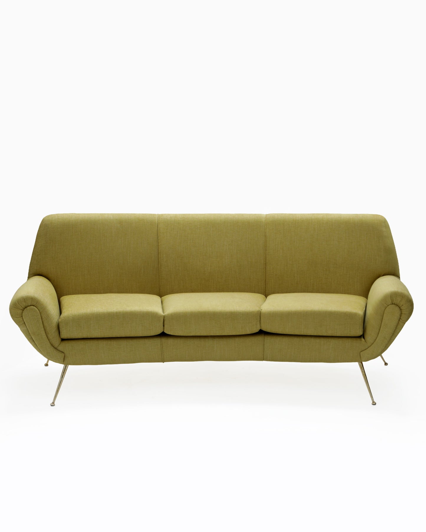 Divano anni 50 senape reinterpretato t r  i p l e f