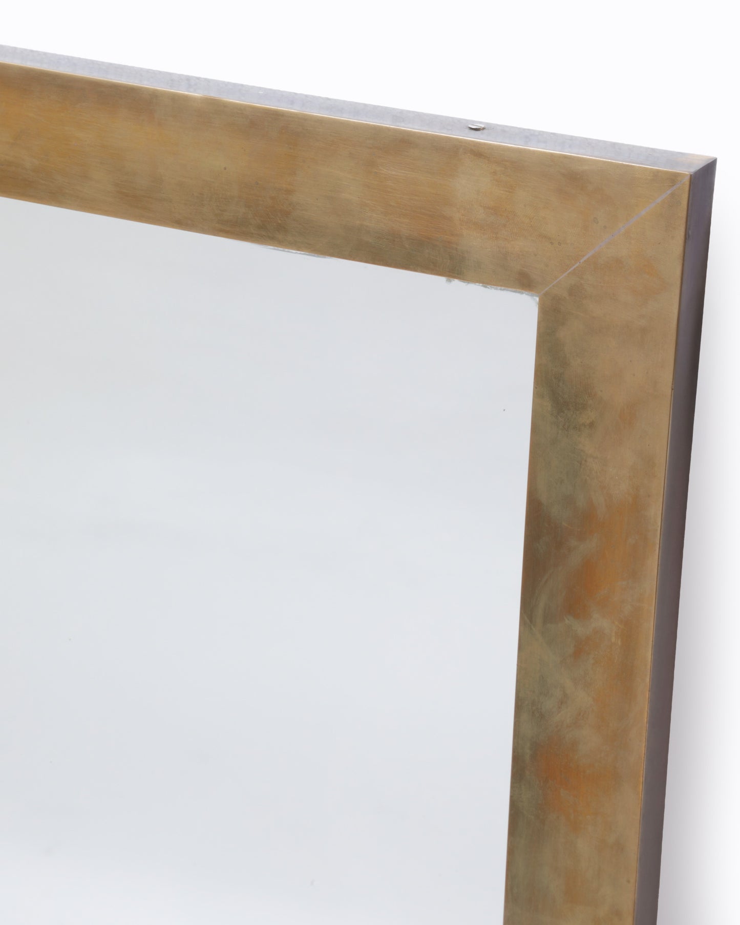 Grande specchiera in ottone anni 70