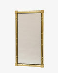 Specchiera anni 70 ottone bamboo