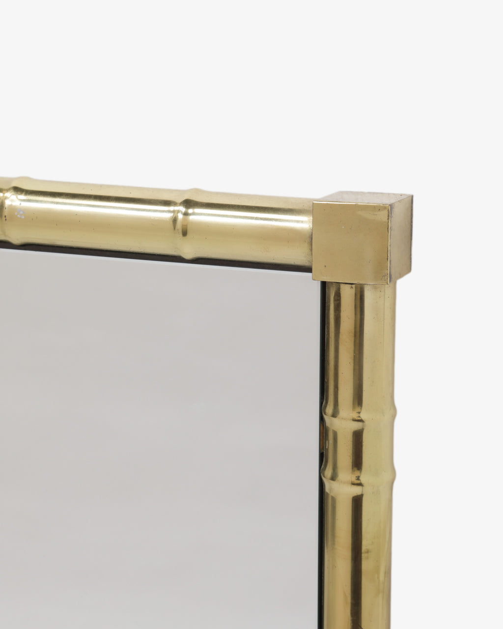 Specchiera anni 70 ottone bamboo