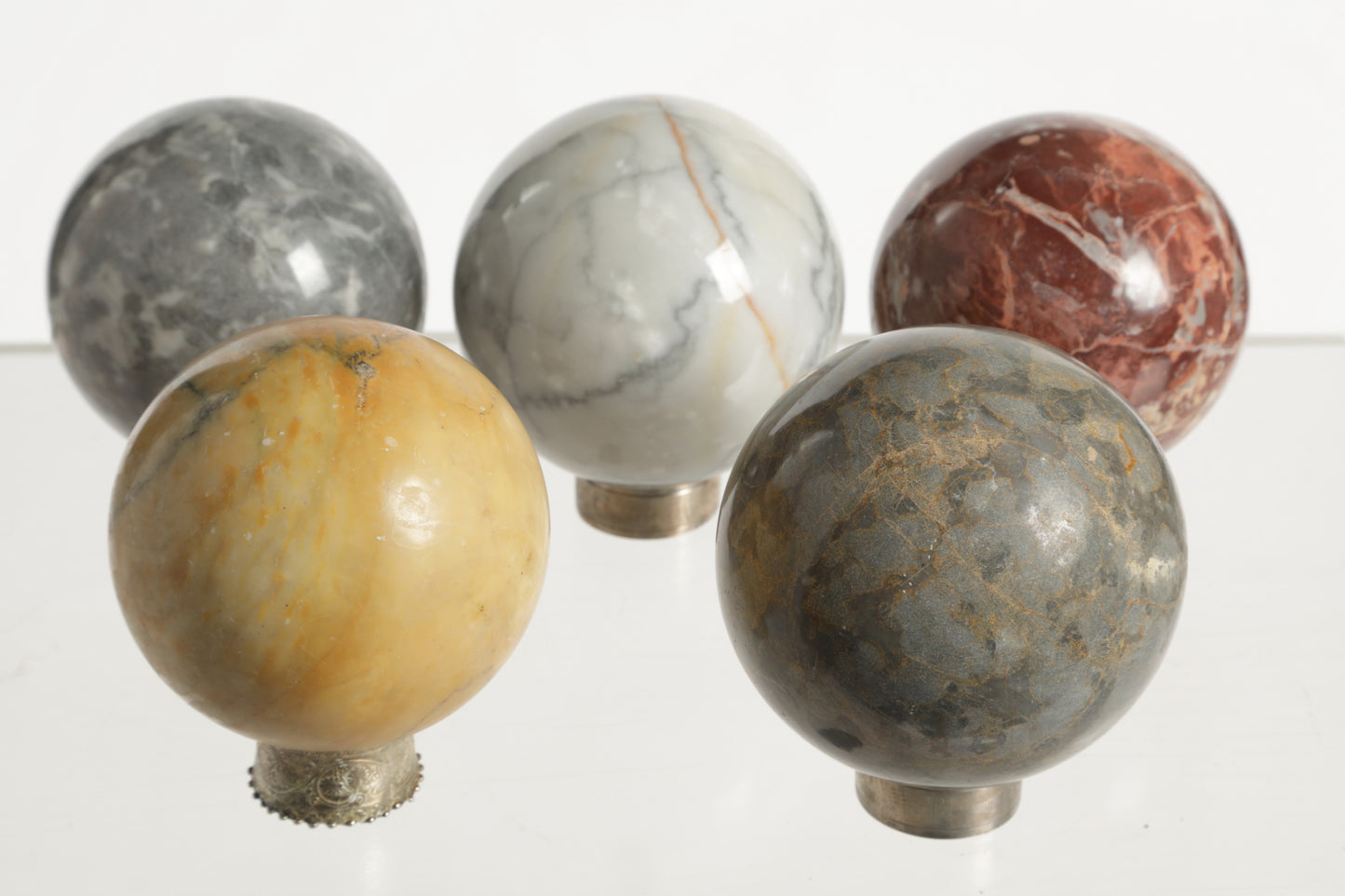 Gray marble sphere