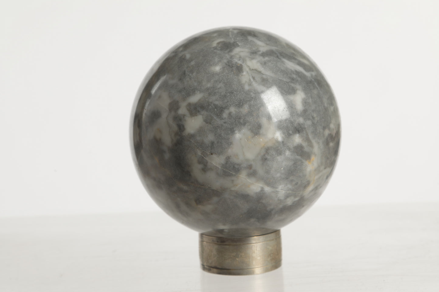 Gray marble sphere