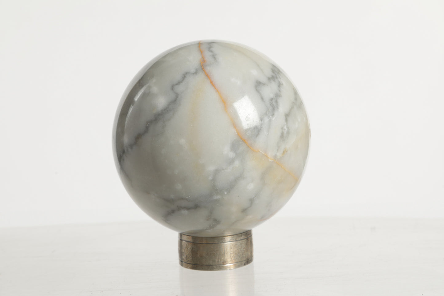 70's grey marble sphere