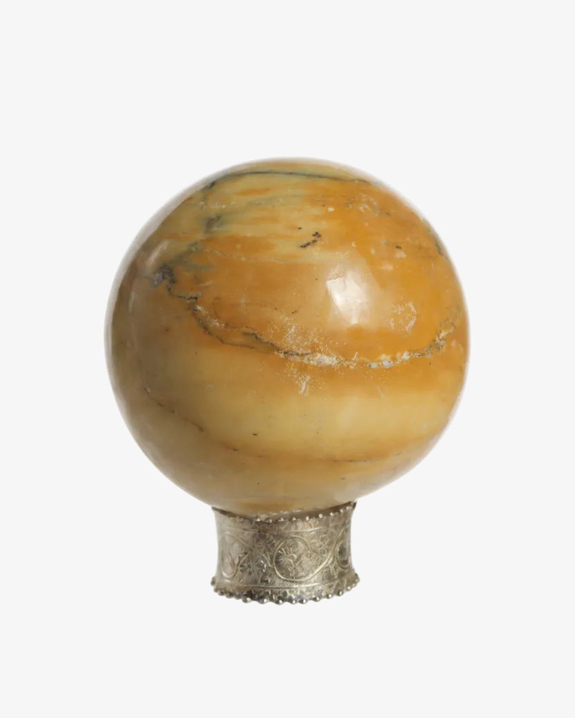 Gray marble sphere