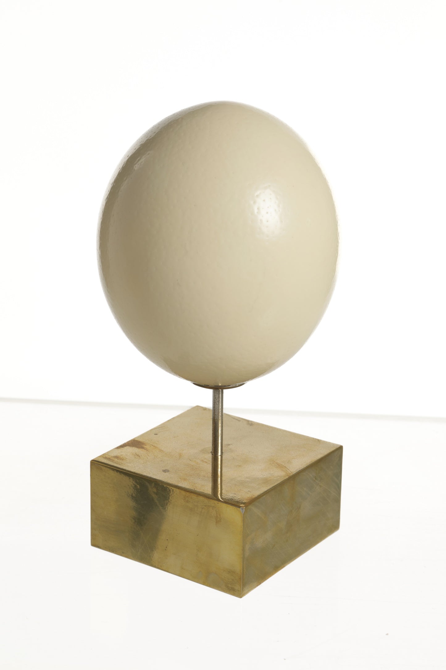 Ostrich Egg Centerpiece Pair 70s