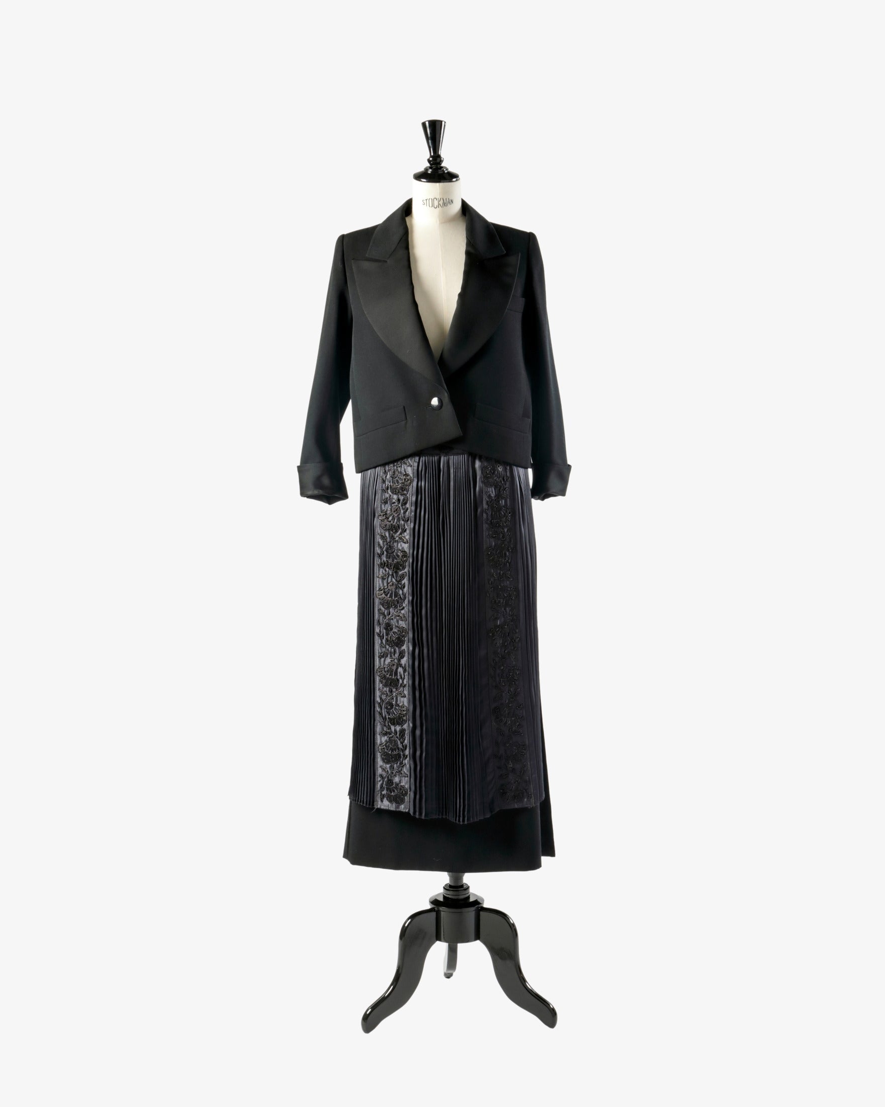 Saint Laurent long skirt with 1980s embroidered front