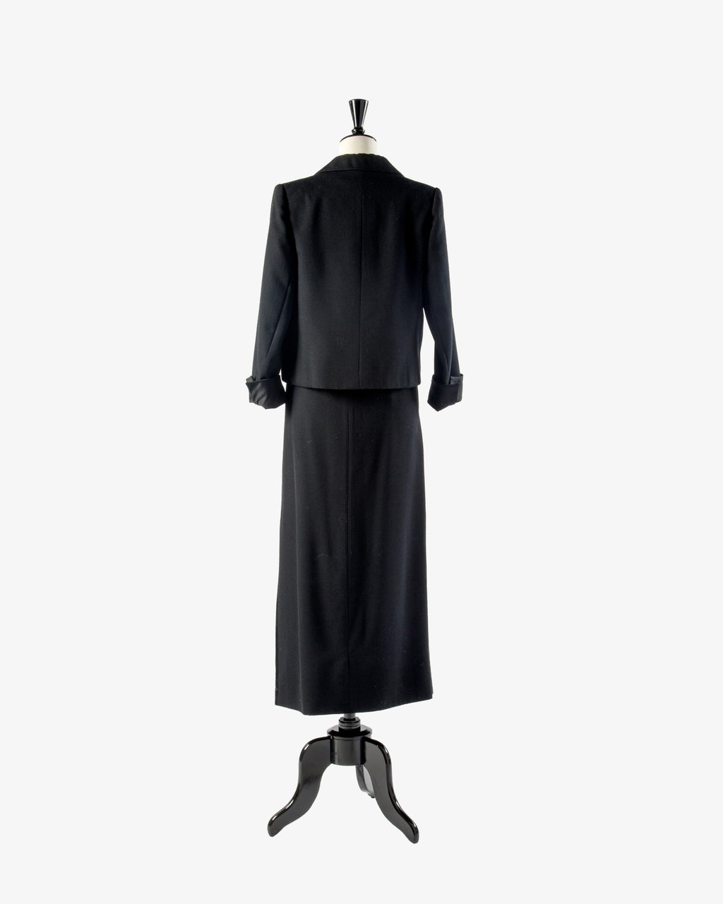 Gonna Saint Laurent pannello tablier ricamato anni 80