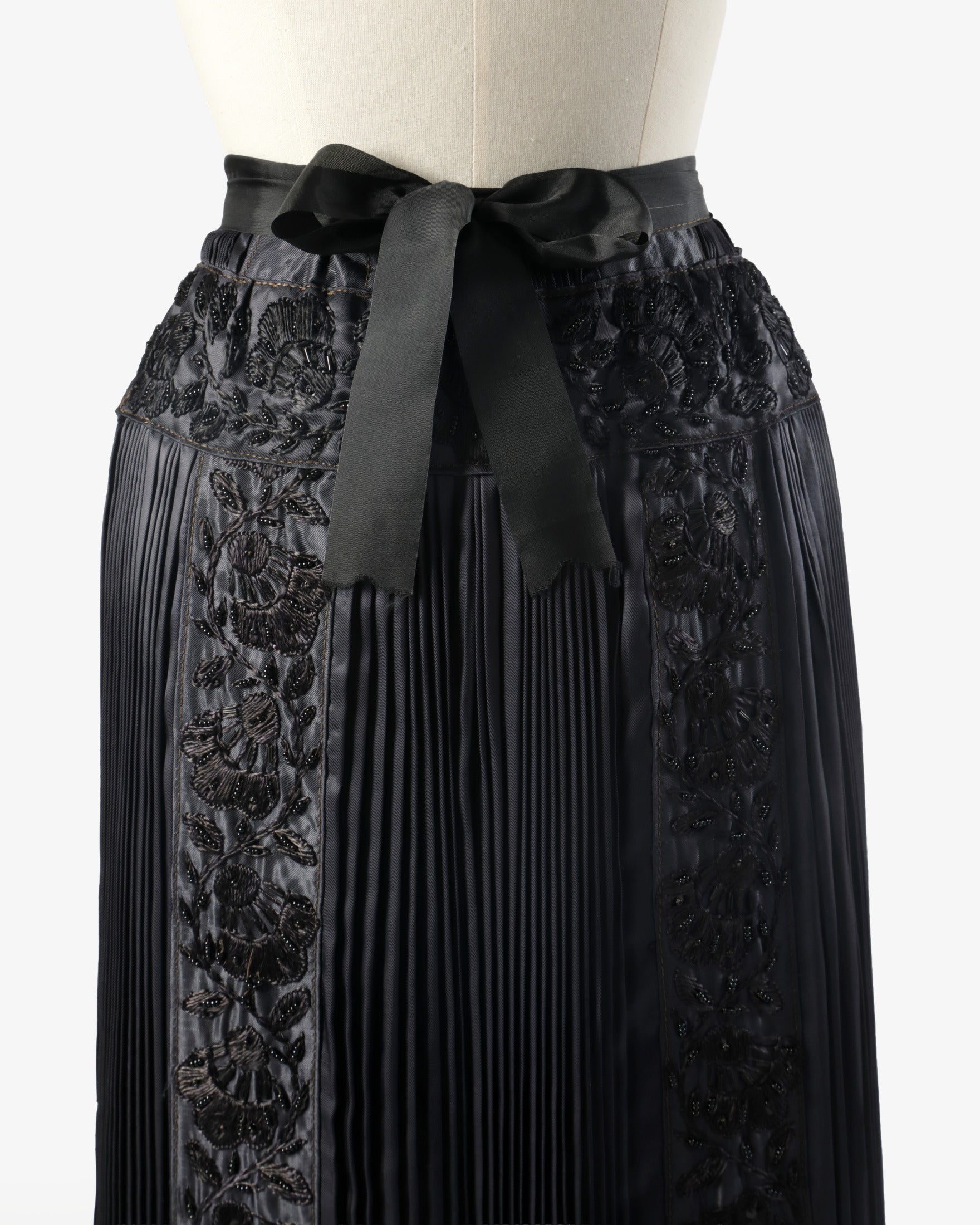 Saint Laurent long skirt with 1980s embroidered front