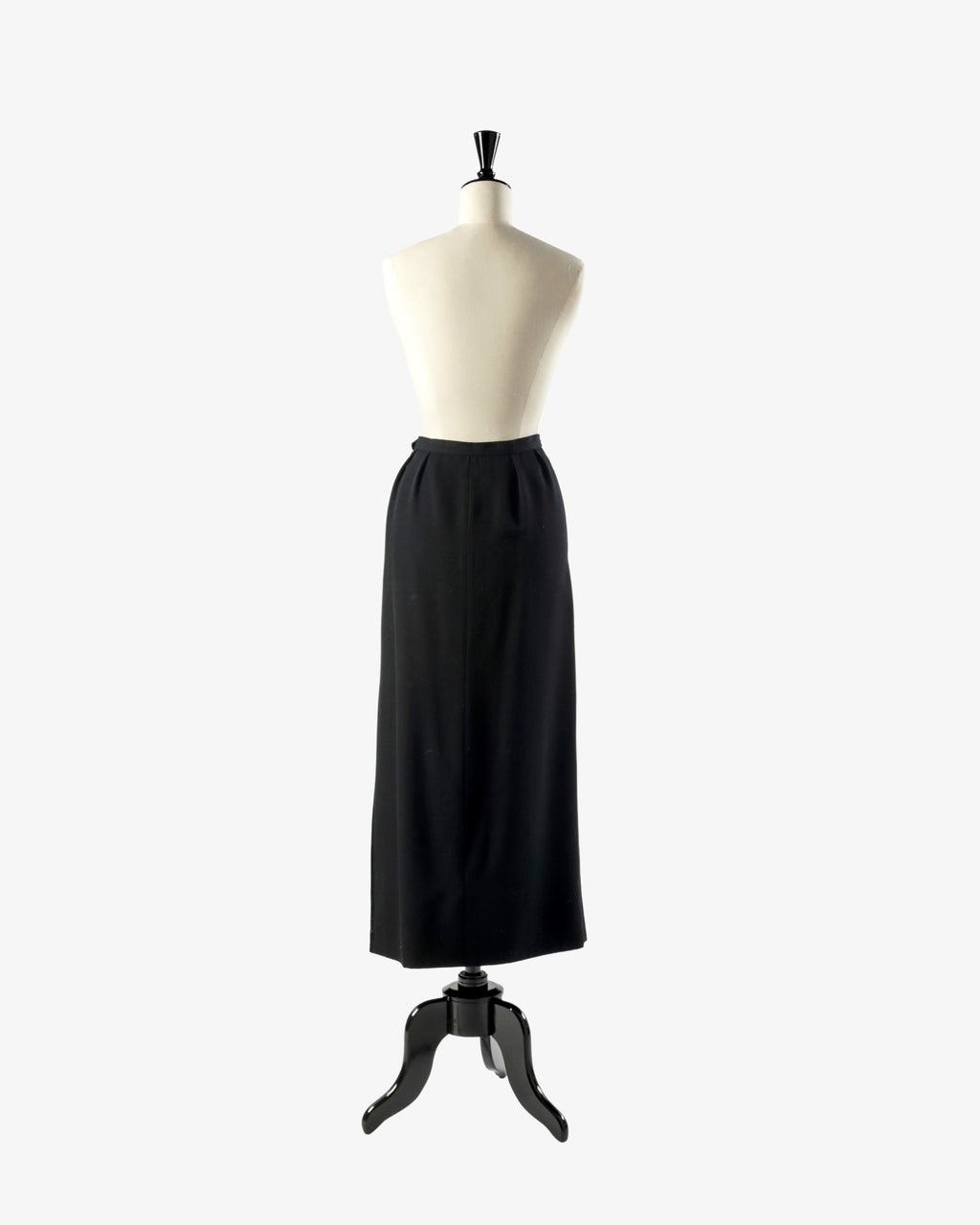Gonna Saint Laurent pannello tablier ricamato anni 80