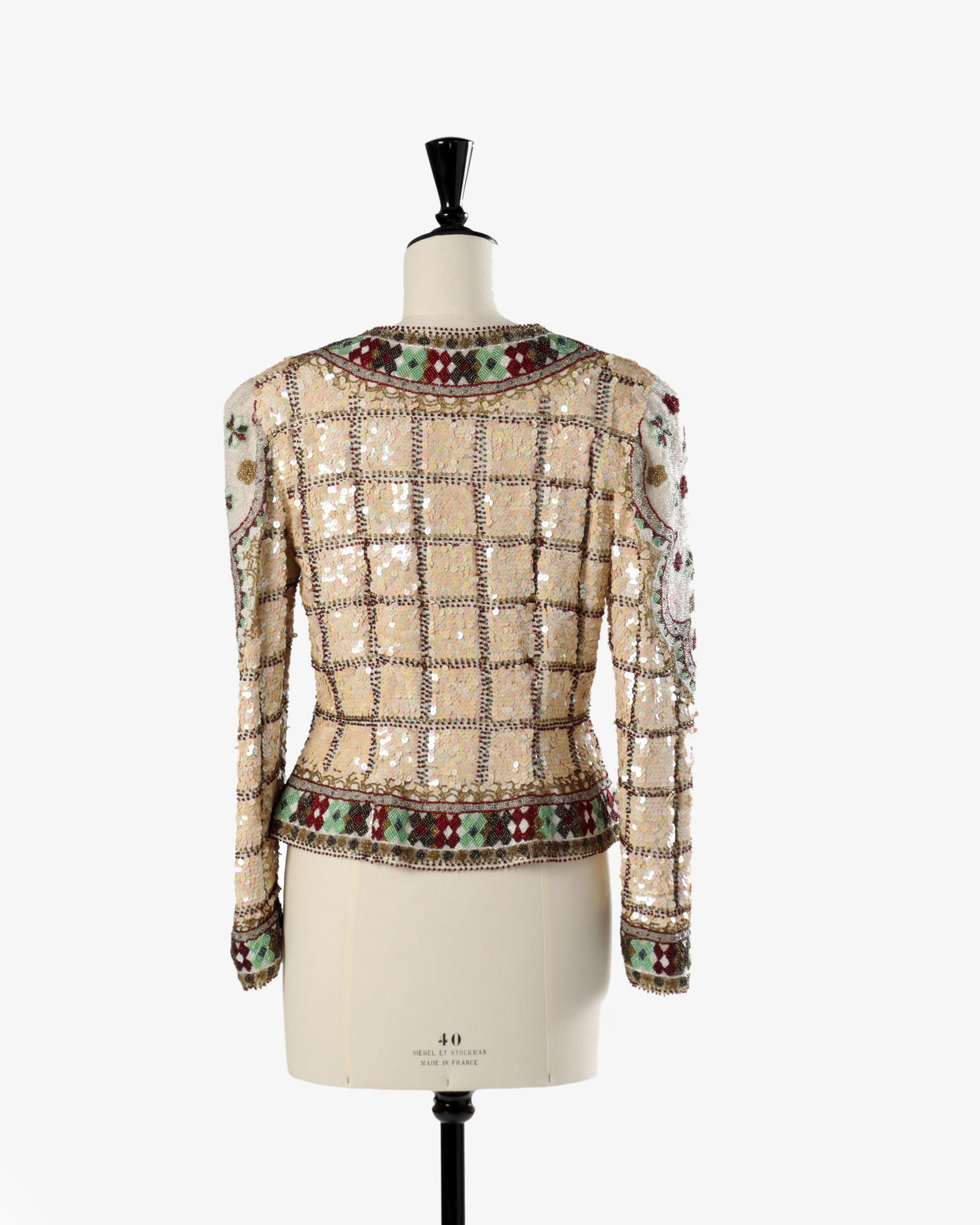 Giacca paillettes Egon von Furstenberg anni 80