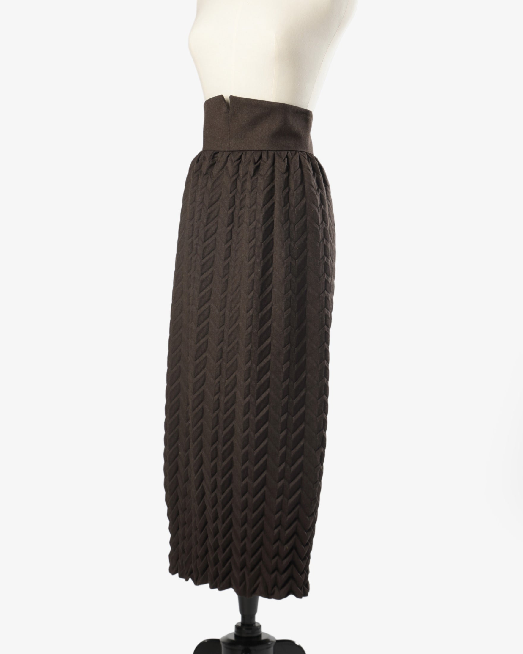 Romeo Gigli embossed skirt from the 1990s