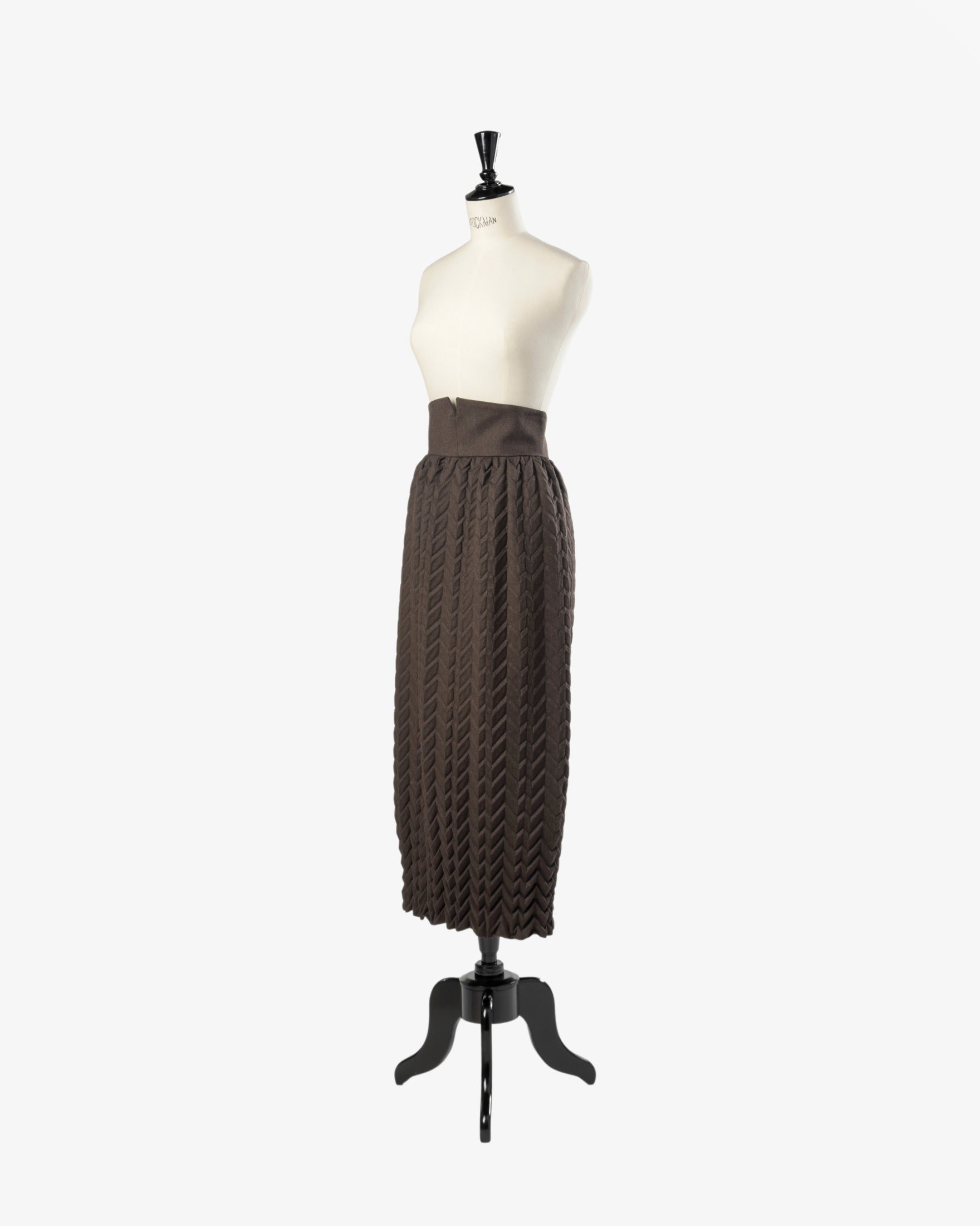 Romeo Gigli embossed skirt from the 1990s