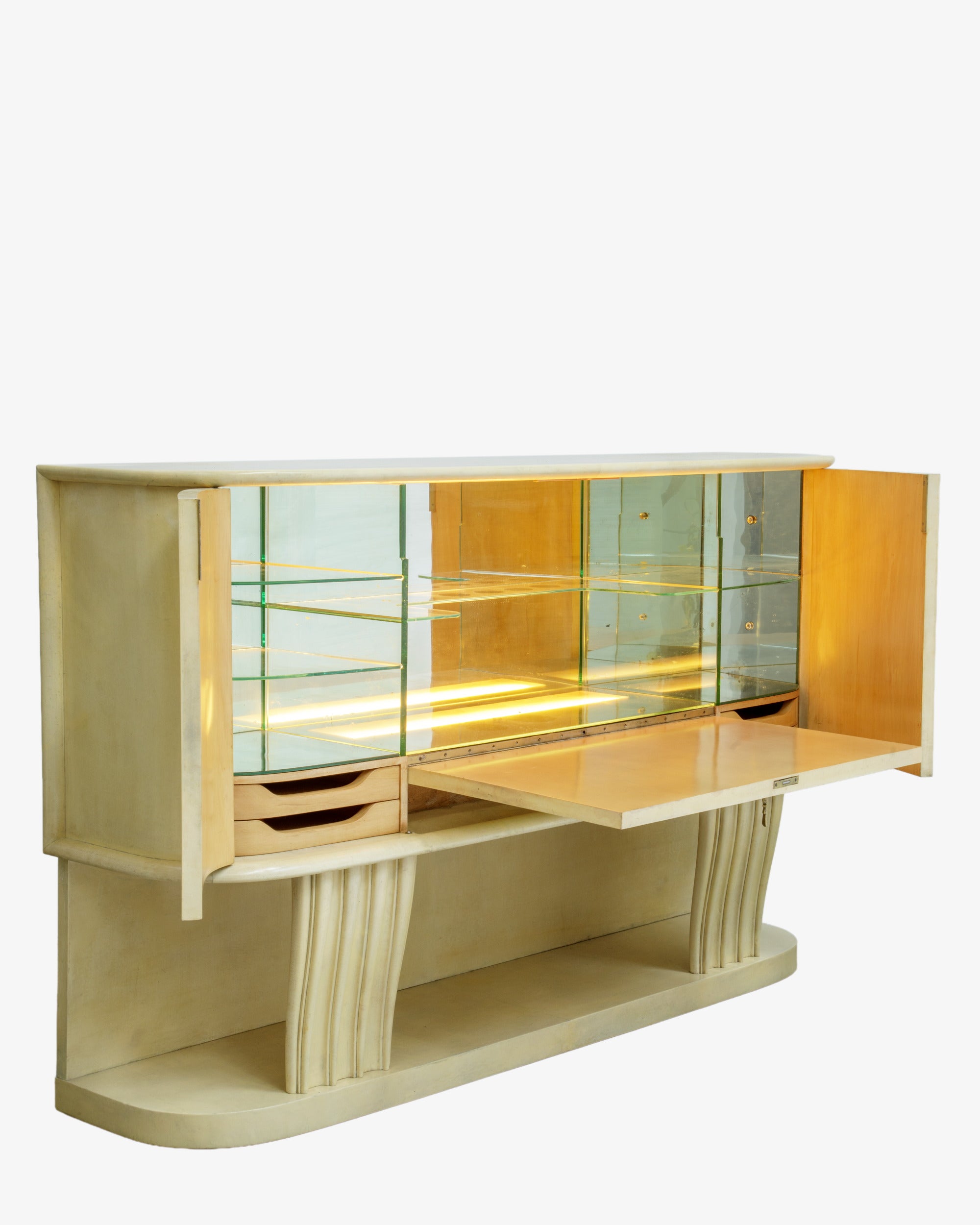 Parchment mobile bar Osvaldo Borsani circa 1940