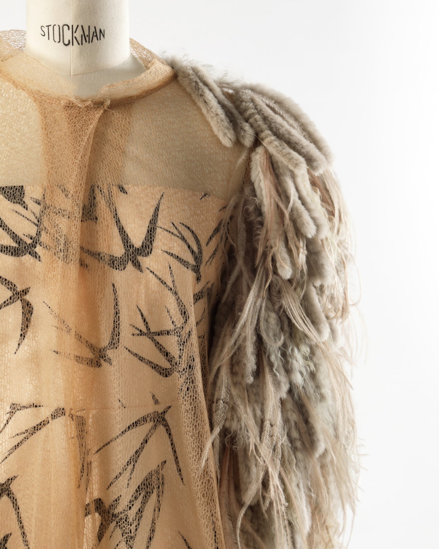 Fendi ostrich feather bolero from the 2000s