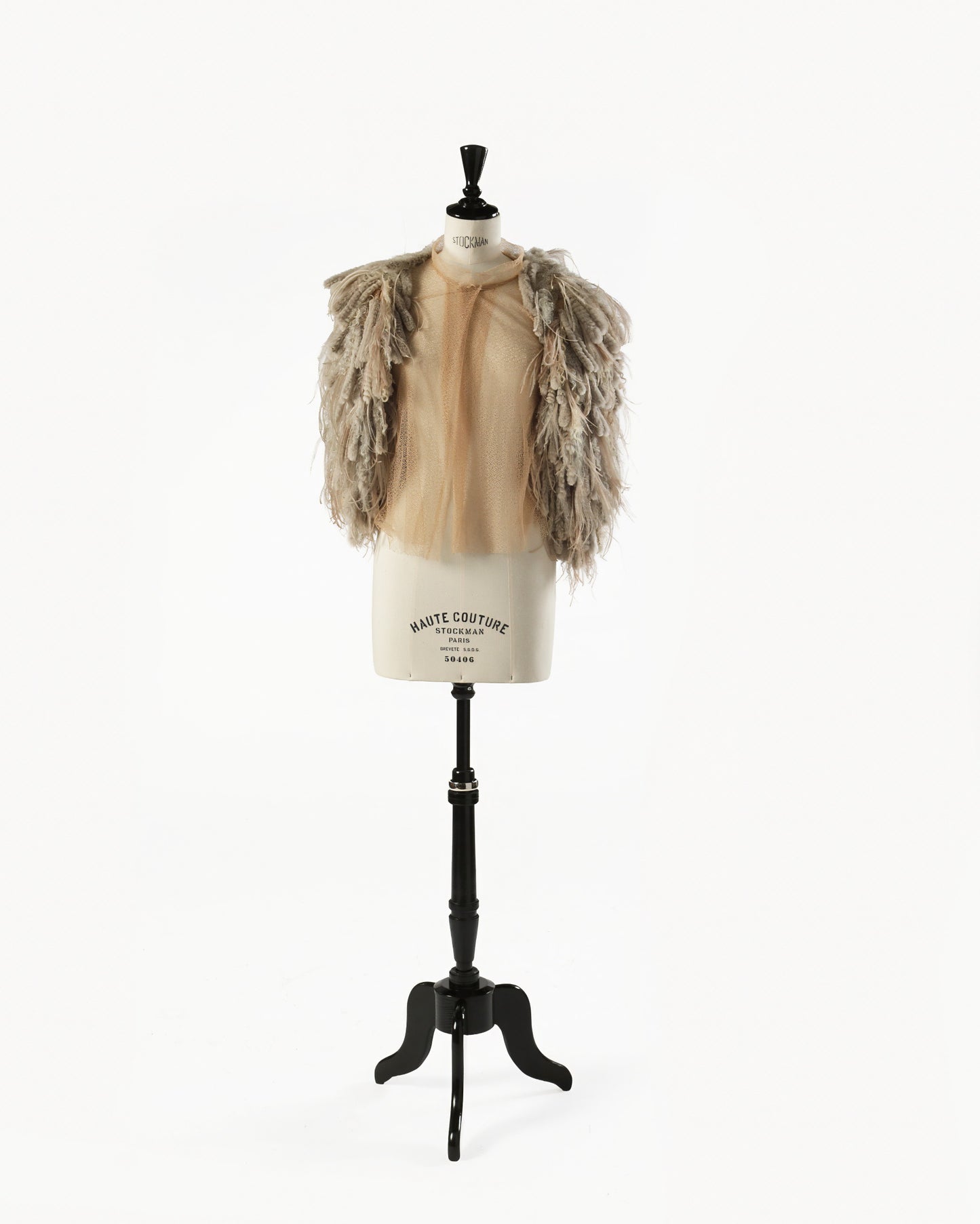 Fendi ostrich feather bolero from the 2000s
