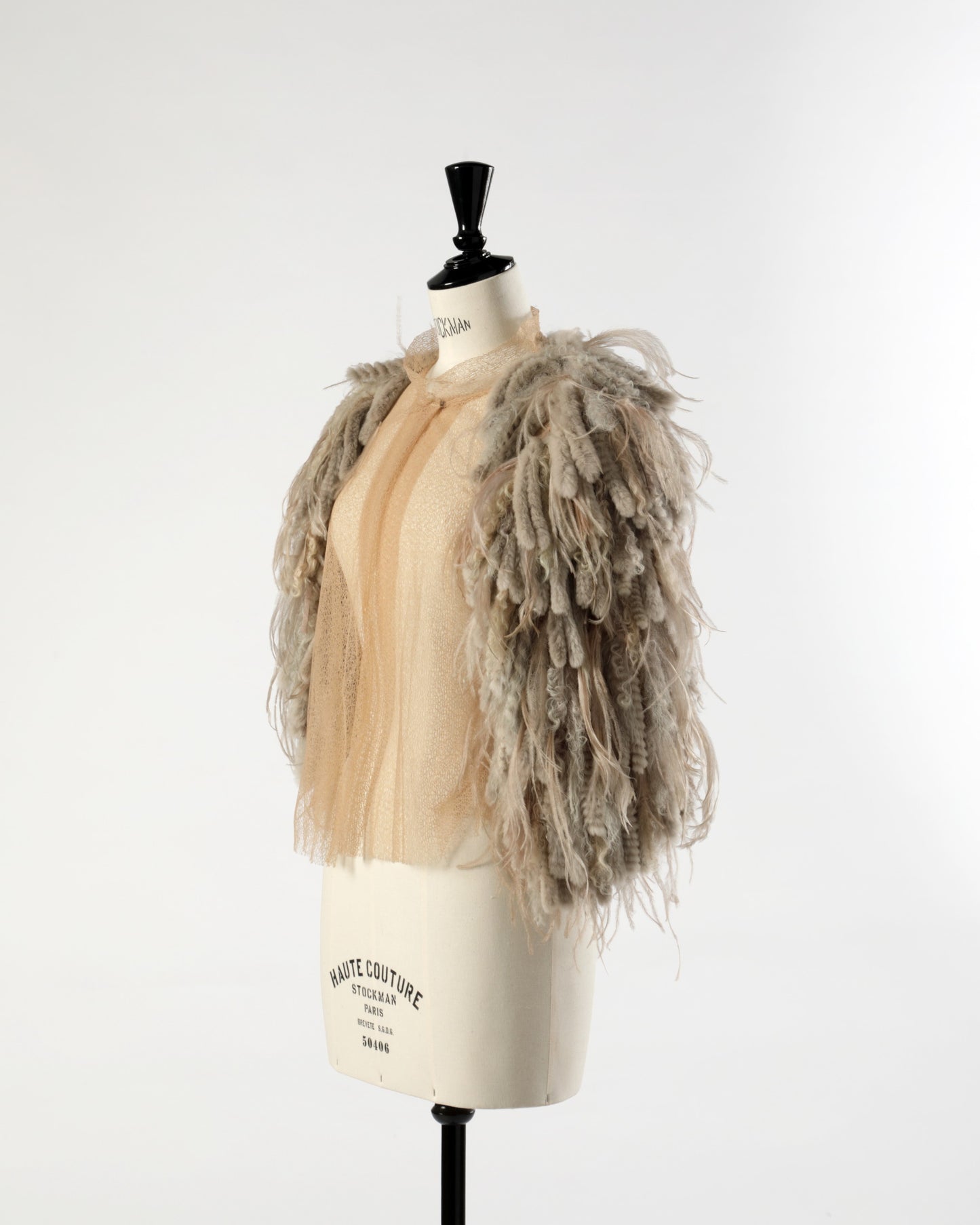 Fendi ostrich feather bolero from the 2000s